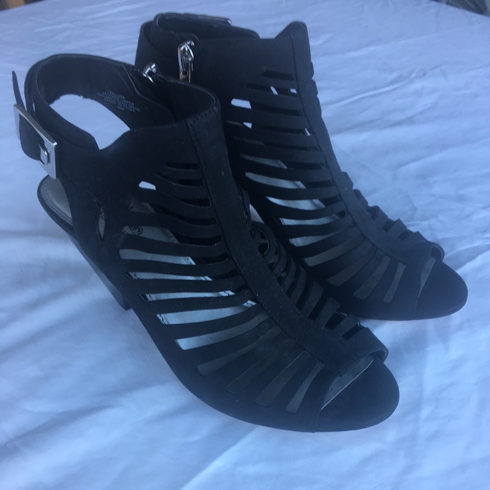 Coach and Four Leather peep toe heels
